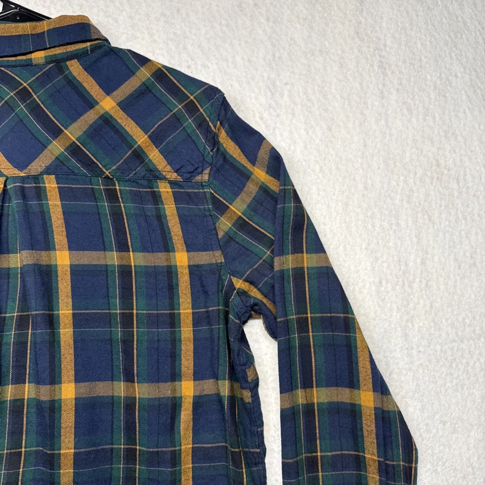 Lucky Brand Blue Womens Plaid Flannel long sleeve Top Shirt M Medium - Picture 12 of 12